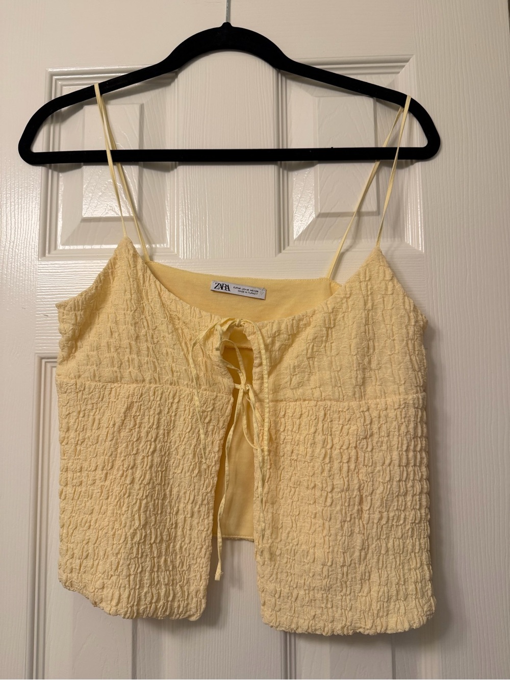 Zara Ruffled Textured Crop Top - Picture 3 of 8